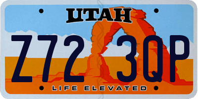 UT license plate Z723QP