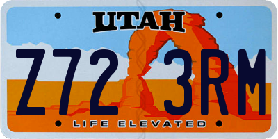 UT license plate Z723RM