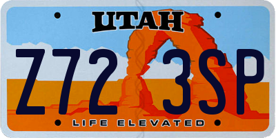 UT license plate Z723SP