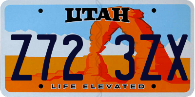 UT license plate Z723ZX