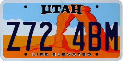 UT license plate Z724BM