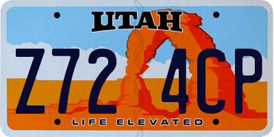 UT license plate Z724CP