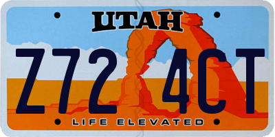 UT license plate Z724CT
