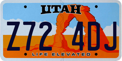 UT license plate Z724DJ