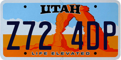 UT license plate Z724DP