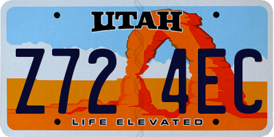UT license plate Z724EC