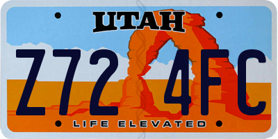 UT license plate Z724FC