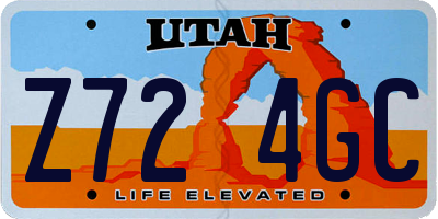 UT license plate Z724GC