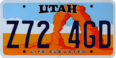 UT license plate Z724GD
