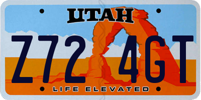UT license plate Z724GT