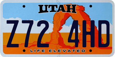 UT license plate Z724HD