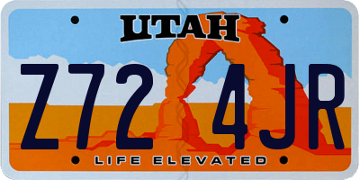 UT license plate Z724JR
