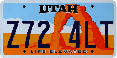 UT license plate Z724LT