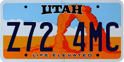 UT license plate Z724MC