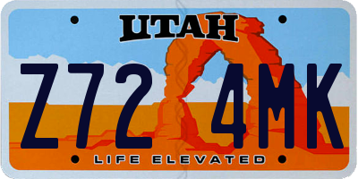 UT license plate Z724MK