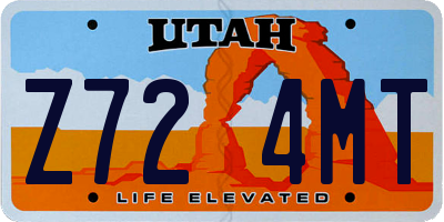 UT license plate Z724MT