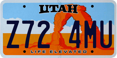 UT license plate Z724MU