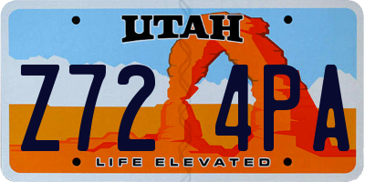 UT license plate Z724PA