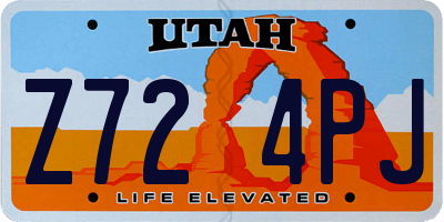 UT license plate Z724PJ