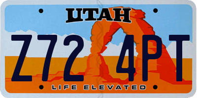 UT license plate Z724PT