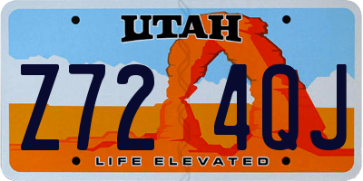 UT license plate Z724QJ