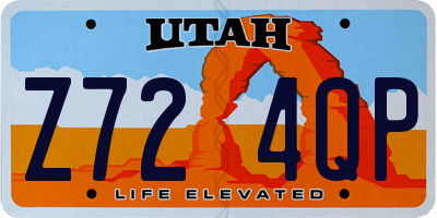 UT license plate Z724QP
