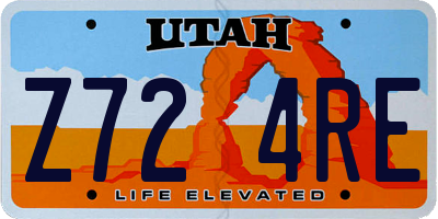 UT license plate Z724RE