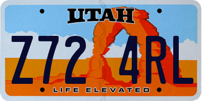 UT license plate Z724RL