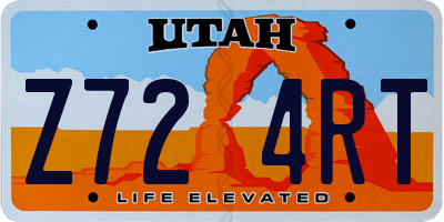 UT license plate Z724RT