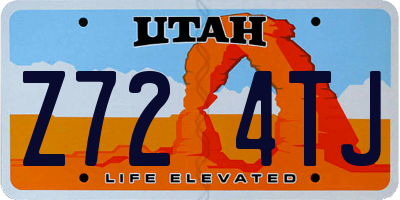 UT license plate Z724TJ