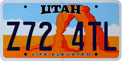 UT license plate Z724TL