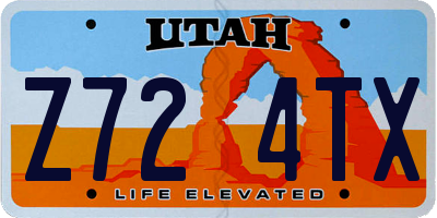 UT license plate Z724TX