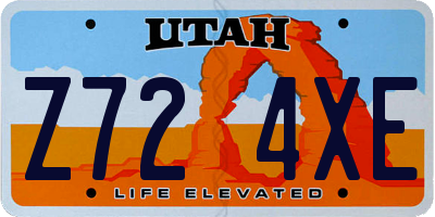 UT license plate Z724XE