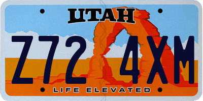 UT license plate Z724XM