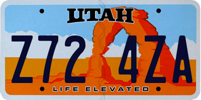 UT license plate Z724ZA