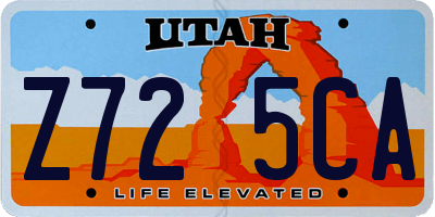 UT license plate Z725CA