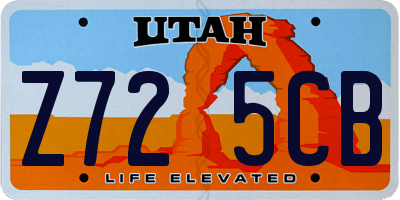 UT license plate Z725CB