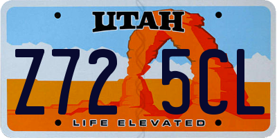 UT license plate Z725CL