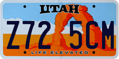 UT license plate Z725CM