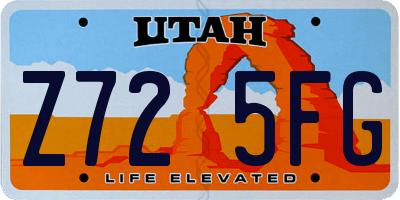 UT license plate Z725FG