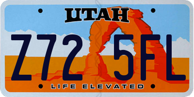 UT license plate Z725FL