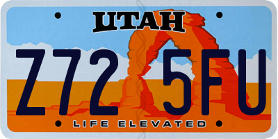 UT license plate Z725FU