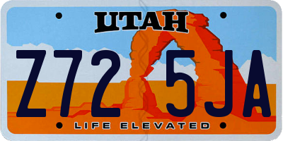 UT license plate Z725JA
