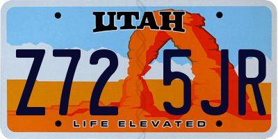 UT license plate Z725JR