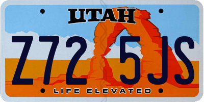 UT license plate Z725JS
