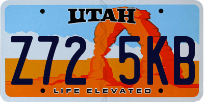 UT license plate Z725KB