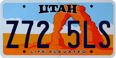 UT license plate Z725LS