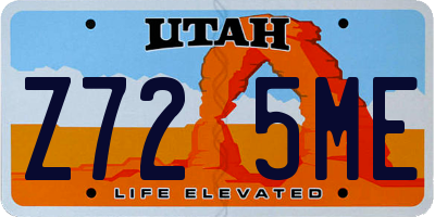 UT license plate Z725ME