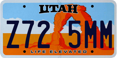 UT license plate Z725MM