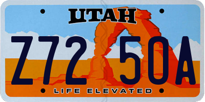 UT license plate Z725OA